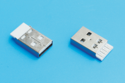 USB A公短體焊線一體式